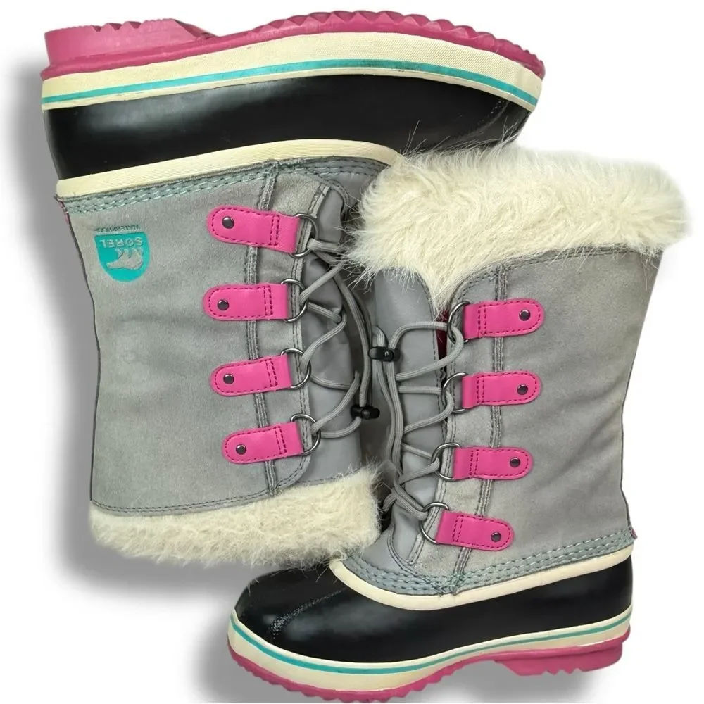 Sorel Joan of Arctic Waterproof Suede Snow Boots Faux Fur Size 5 Cozy Wintercore